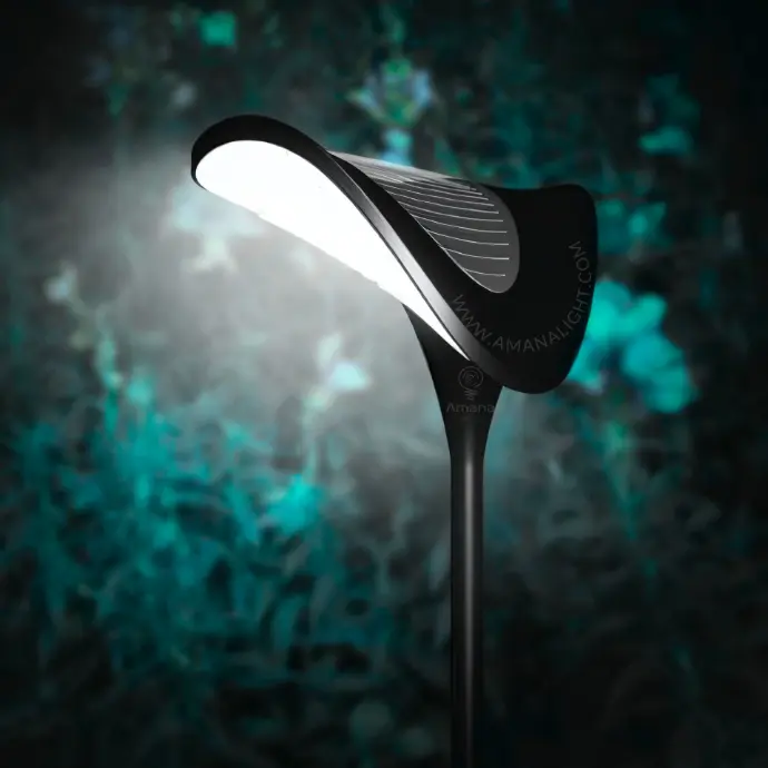 Solar-powered outdoor landscape lighting with LED fixtures – perfect for illuminating gardens, pathways, parks, and public spaces with energy-efficient, low-maintenance lighting.