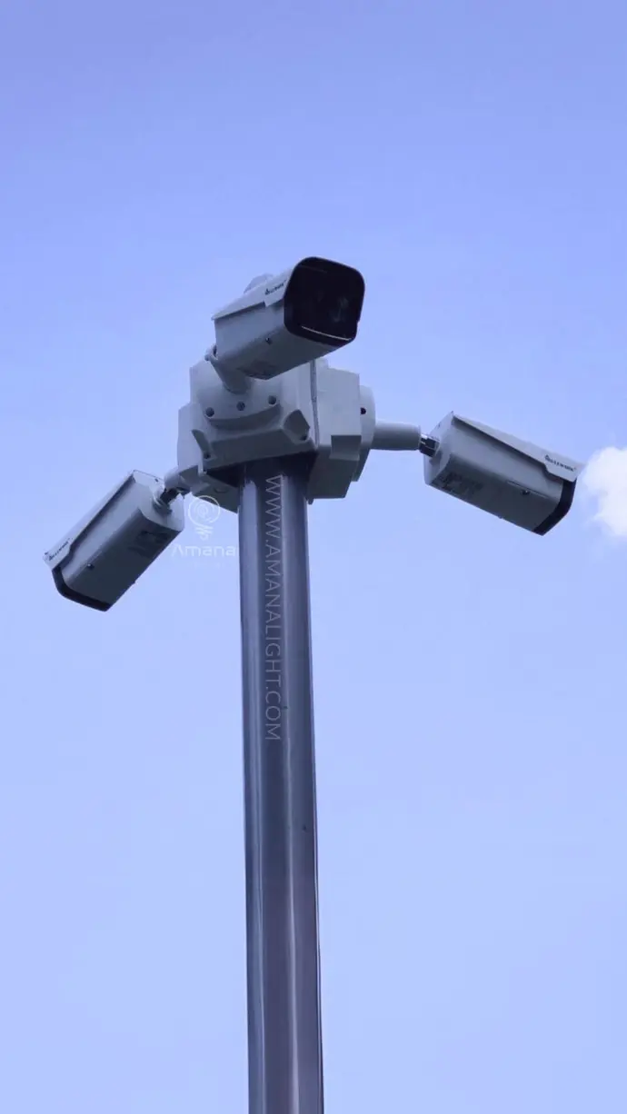 Heavy Duty Surveillance Pole Systems – Galvanized Steel Poles for Mounting CCTV Cameras, Security Lighting, and Wireless Equipment in Urban Streets, Highways, Industrial Facilities, and Public Spaces. Engineered for Stability, Wind Load Resistance, and Easy Integration with Smart City Infrastructure.