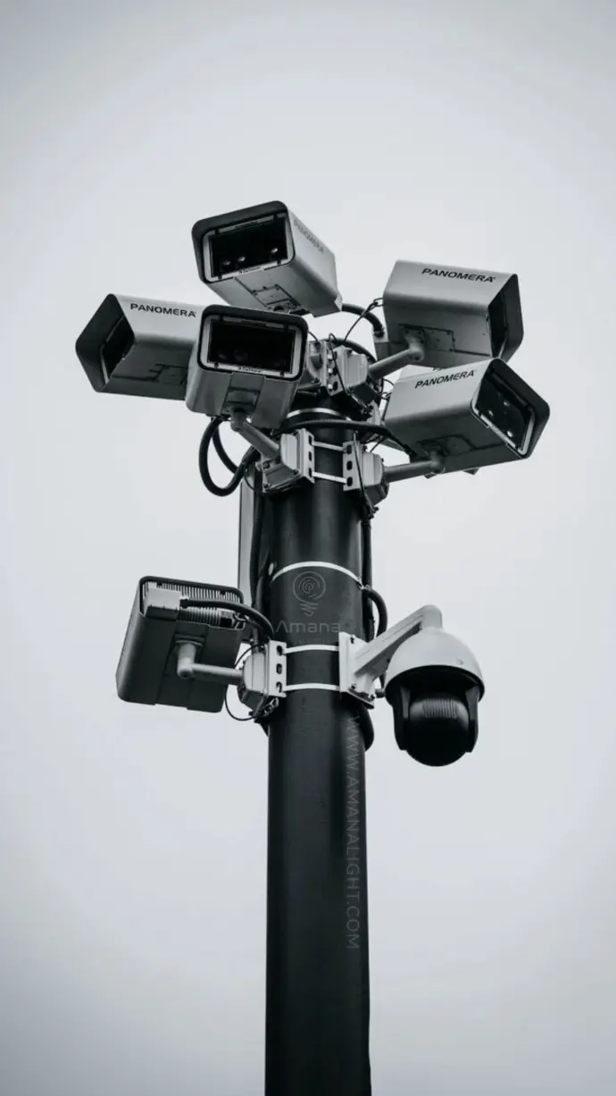 Heavy Duty Surveillance Pole Systems – Galvanized Steel Poles for Mounting CCTV Cameras, Security Lighting, and Wireless Equipment in Urban Streets, Highways, Industrial Facilities, and Public Spaces. Engineered for Stability, Wind Load Resistance, and Easy Integration with Smart City Infrastructure.