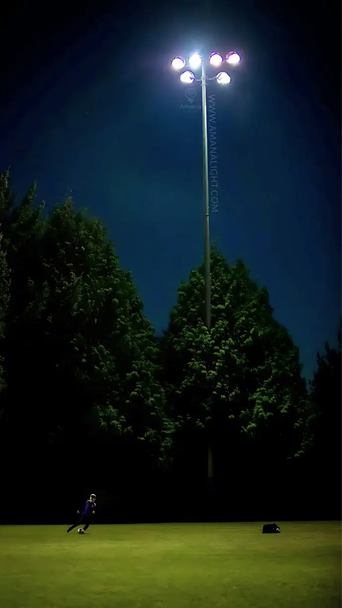 Stadium Lighting Poles – High-Mast Structures Designed for Floodlight Systems in Sports Fields, Football Stadiums, Tennis Courts, and Outdoor Arenas. Engineered for Optimal Light Distribution, Glare Control, and Compliance with International Sports Lighting Standards. Available in Galvanized Steel and Custom Heights.