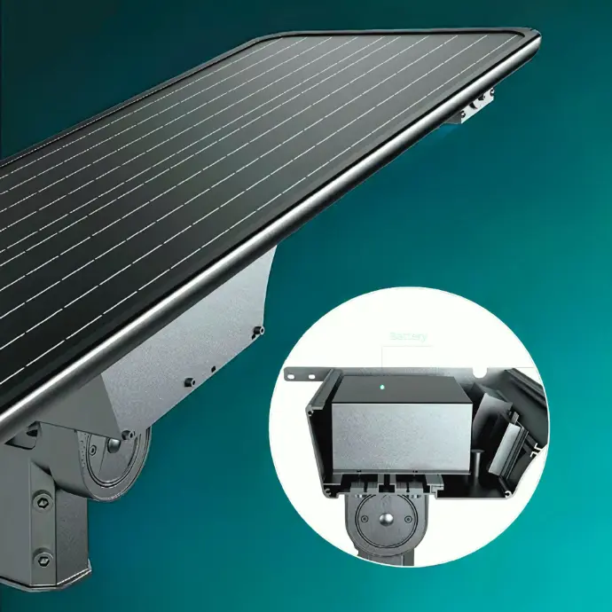 All-in-One Solar Street Light – Integrated LED Lighting with Solar Panel and Battery in a Compact Design. Ideal for Streets, Parking Areas, Parks, Pathways, and Remote Locations. High Efficiency, Zero Grid Dependency, and Easy Installation with Motion Sensor Options.