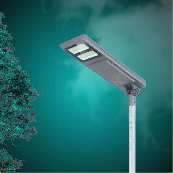All-in-One Solar Street Light – Integrated LED Lighting with Solar Panel and Battery in a Compact Design. Ideal for Streets, Parking Areas, Parks, Pathways, and Remote Locations. High Efficiency, Zero Grid Dependency, and Easy Installation with Motion Sensor Options.